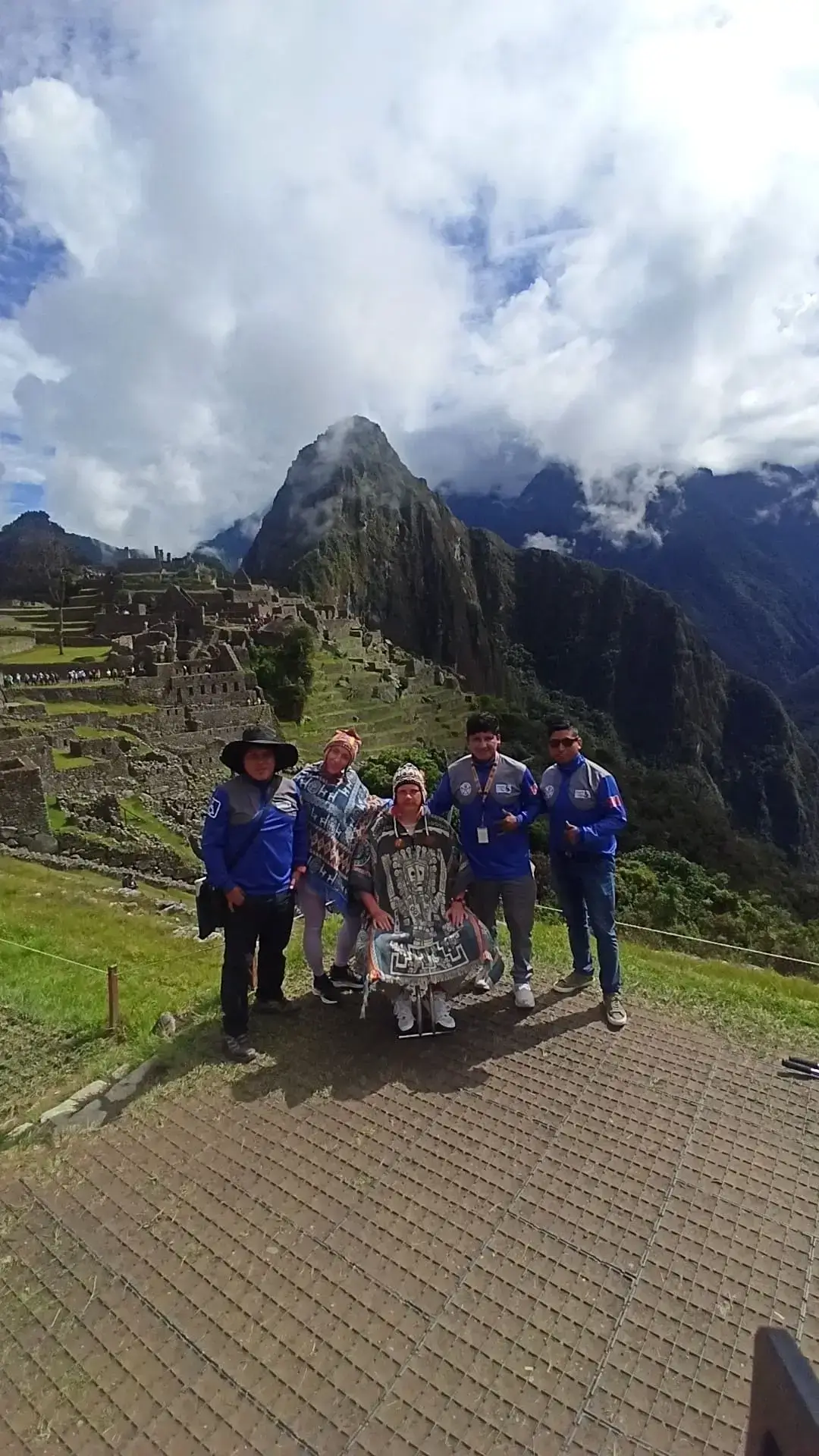 Oleksii from Ukraine wheelchair traveler Machu Picchu Peru accessible tour team